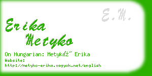 erika metyko business card